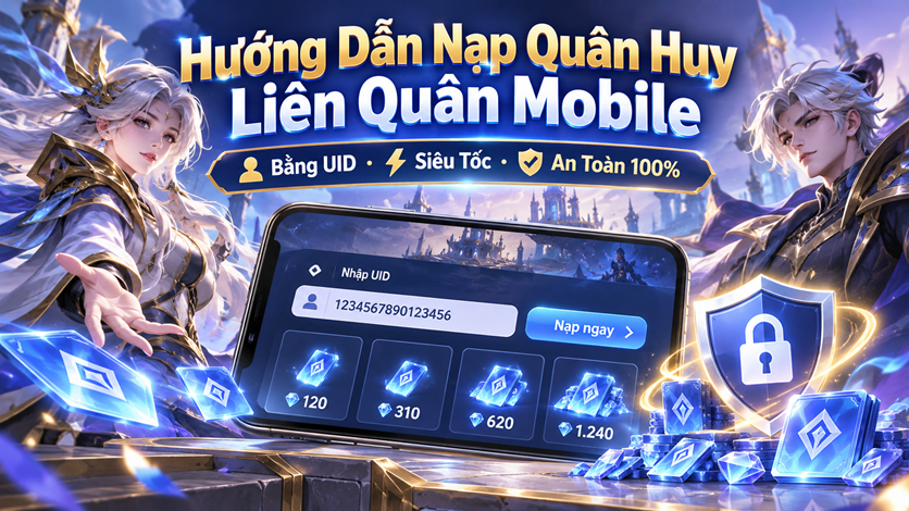 Hướng Dẫn Nạp Quân Huy Liên Quân Mobile Bằng UID Siêu Tốc, An Toàn 100%